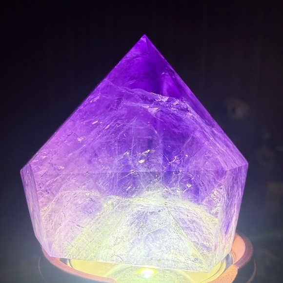 Purple Amethyst w/Golden Healer Diamond #3 - Picture 3 of 4